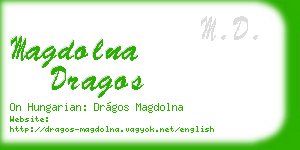 magdolna dragos business card